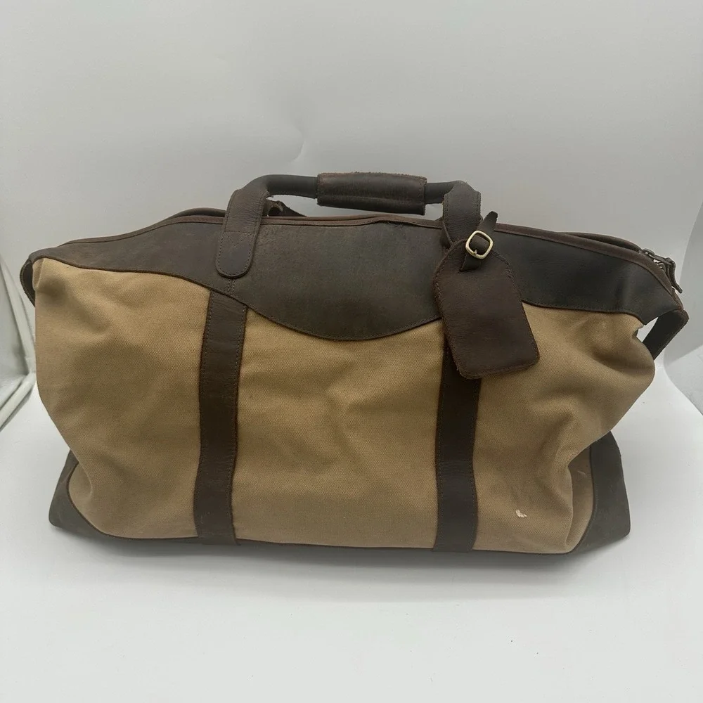 Vintage Canyon Outback‎ Jeffries Leather Canvas Duffle Bag 25